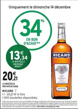 Intermarché Hyper Ricard - la bouteille prix panées offre