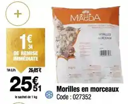 Promocash Morilles en morceaux offre