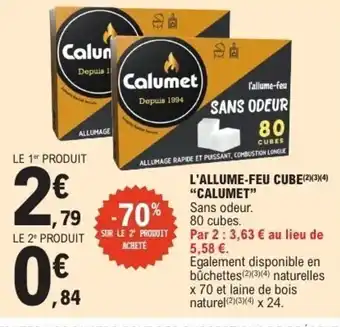 E.Leclerc CALUMET L'allume-feu cube offre
