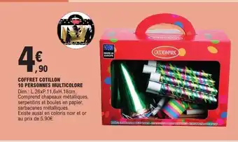 E.Leclerc Coffret cotillon 10 personnes multicolore offre
