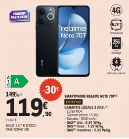 E.Leclerc REALME Smartphone note 70T offre