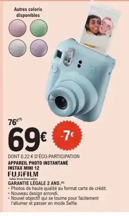 E.Leclerc FUJIFILM Appareil photo instantané instax mini 12 offre