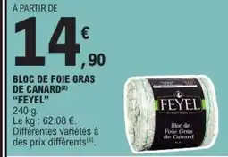 E.Leclerc FEYEL Bloc de foie gras de canard offre