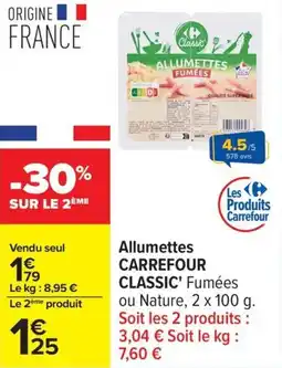 Carrefour Allumettes carrefour classic offre