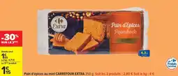Carrefour Pain d'épices au miel carrefour extra offre