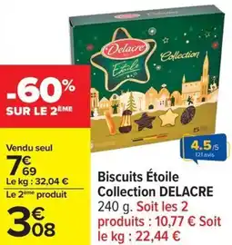 Carrefour Biscuits étoile collection delacre offre