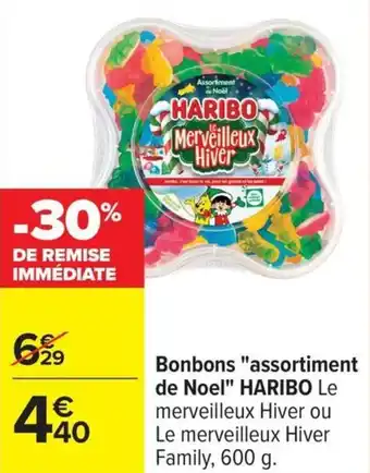 Carrefour Bonbons assortiment de noel haribo offre