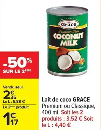 Carrefour Lait de coco grace offre