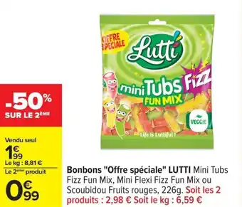 Carrefour Bonbons offre spéciale lutti offre