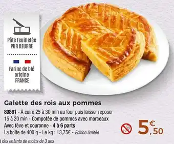 Thiriet Galette des rois aux pommes offre