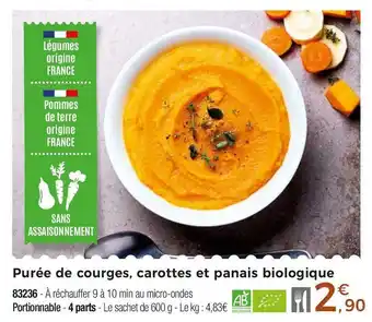 Thiriet Purée de courges, carottes et panais biologique offre