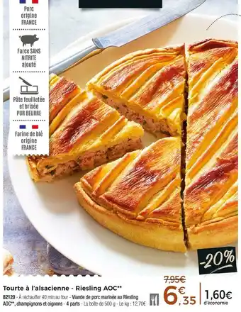 Thiriet Tourte à l’alsacienne - riesling aoc offre