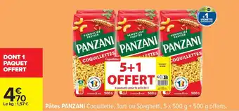 Carrefour Pâtes panzani offre