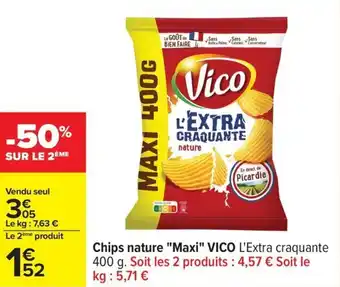 Carrefour Chips nature maxi vico offre