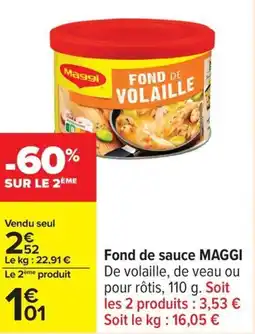 Carrefour Fond de sauce maggi offre
