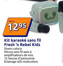 Action Kit karaoké sans fil fresh'n rebel kids offre