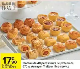 Carrefour Plateau de 48 petits fours offre