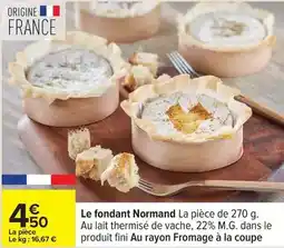 Carrefour Fini - le fondant normand offre