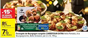 Carrefour - escargots de bourgogne surgelés extra helix pommatia, a la bourguignonne, belle
