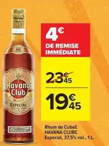 Carrefour Havana club - rhum de cubas offre