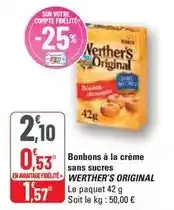 G20 Bonbons à la crème sans sucres offre