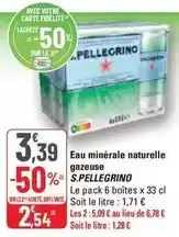 G20 San pellegrino - eau minérale naturelle gazeuse offre