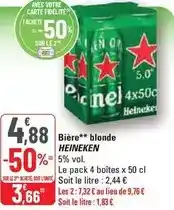 G20 Heineken - bière blonde offre