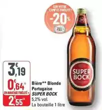 G20 Super bock - bière blonde portugalise offre
