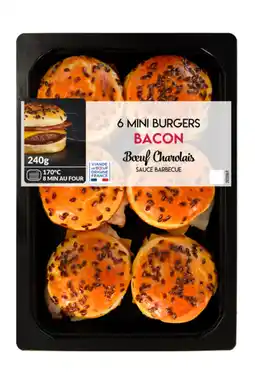 Carrefour 6 mini burgers au bacon offre