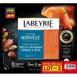 Carrefour Labeyrie saumon fumé offre spéciale lot de 2 offre
