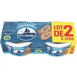 Carrefour Petit navire rillettes de poisson lot de 2 offre