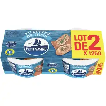 Carrefour Petit navire rillettes de poisson lot de 2 offre