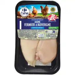 Carrefour Carrefour extra filets de poulet fermier d'auvergne i.g.p label rouge offre