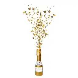 Carrefour Bouteille canon à confettis papier - 16 cm offre
