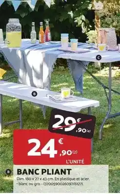 Bricomarché Dim - banc pliant offre