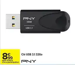 Carrefour Pny - clé usb 3.1 32go offre