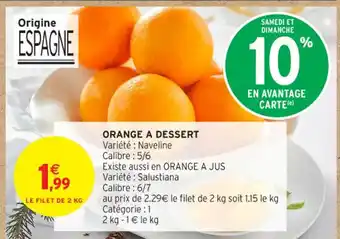 Intermarché Express Orange a dessert offre
