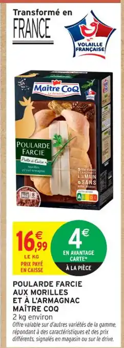 Intermarché Express MAÎTRE COQ Poularde farcie aux morilles et à l'armagnac offre