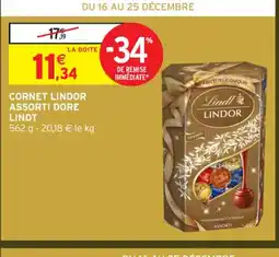 Intermarché Express LINDT Cornet lindor assorti dore offre