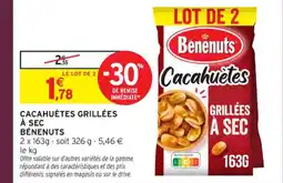 Intermarché Express BÉNENUTS Cacahuètes grillées à sec offre