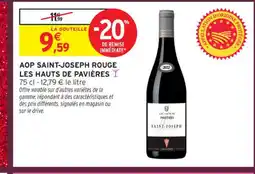 Intermarché Express Aop saint-joseph rouge les hauts de pavières offre