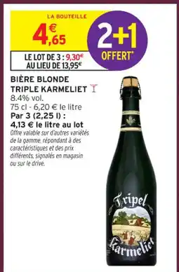 Intermarché Express TRIPLE KARMELIET Bière blonde offre