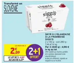Intermarché Express SIGGI'S Skyr à l'islandaise à la framboise offre