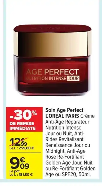 Carrefour L'ORÉAL PARIS Soin Age Perfect offre