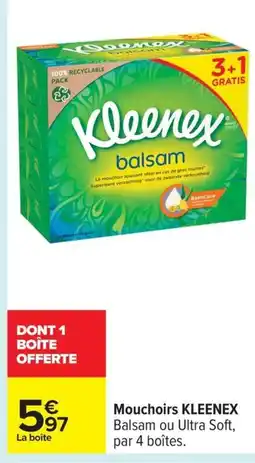 Carrefour KLEENEX Mouchoirs offre