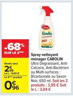 Carrefour CAROLIN Spray nettoyant ménager offre