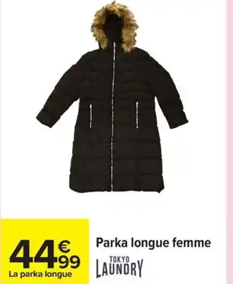 Carrefour TOKYO LAUNDRY Parka longue femme offre