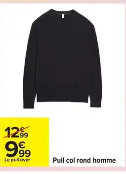 Carrefour Pull col rond homme offre