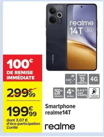 Carrefour REALME Smartphone realme14T offre