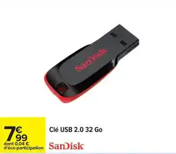 Carrefour SANDISK Clé USB 2.0 32 Go offre